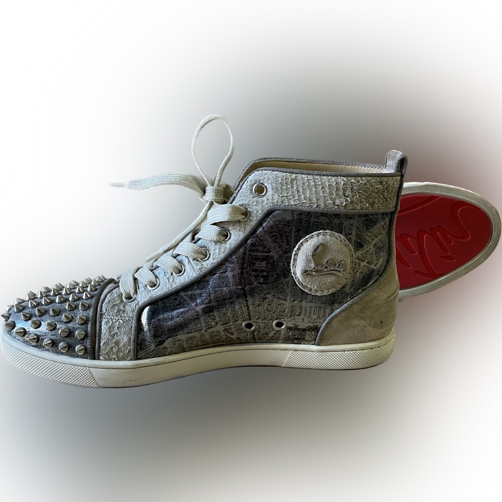 Luxurious Christian Bip Bip Orlato *PYTHON* Plan De Paris Flat EU Size 40 Spikes